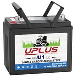 UPLUS U1 Riding Lawn Mower Battery, 12V 320CCA Garden Tractors Battery Maintenance Free AGM Batteries, Fit for John Deere, Cub Cadet, Husqvarna, Craftsman, Toro, Ariens, Poulan Pro and Troy-Bilt