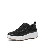 DREAM PAIRS Women Chunky Sneakers Arch Comfortable Casual Platform Fashion Sneaker,Size 8.5,Black,SDFN2379W