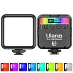 Video Light RGB, ULANZI VL49 Camera Light Mini 360° Full-Color w 3 Cold Shoe, Photography Lights Rechargable 2500K-9500K, Led Panel Photography Lighting Support Magnet Adsorption