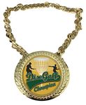 Express Medals Disc Golf Champ Chain Trophy Award with a Center Plaque Plate Measuring 6 by 5.25 Inches and Includes a 34 Inch Chain with Black Velvet Presentation Bag.