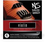 D'Addario NS310 NS Electric Violin String Set, 4/4 Scale, Medium Tension