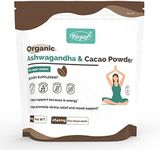 VORST Organic Ashwagandha 2640mg and Cacao Powder | 600g | Stress Relief & Energy | Low Carb & Calorie | Superfood Supplement | Hot Chocolate Mix | Root Powder | Gluten-Free & Keto