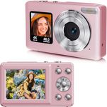 DIVINE 4K 48MP Digital Camera for Kids & Teens with Dual Screen & Autofocus, 16X Zoom Compact Point and Shoot Camera, 64GB SD Card Included, Rechargeable Battery (DDC-92)