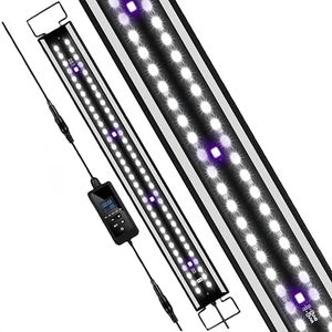 LED UVB Light for Reptiles, 16 inch UVA UVB Reptile Light Fixture with 4 Auto Ferguson Zone Modes & Dimming, 15W Aluminum Smart Habitat Lamp for Bearded Dragons, Turtles, Snakes, Leopard Geckos