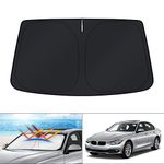 KUST Custom Fit Windshield Sun Shade for 2013-2018 BMW 3 Series/F30/F31/F80/M3 Accessories Sunshade Foldable Sun Visor Protector Blocks UV Rays Keep Your Car Cooler