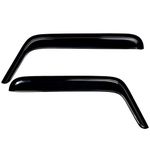 Lightronic WV92328 Outside-Mount Side Window Visor Deflector Rain Guard, Dark Smoke, 2-Pieces Set, Fits 2007-2017 Jeep Wrangler 2-Door, & 2018 Jeep Wrangler JK (2-Door ONLY)