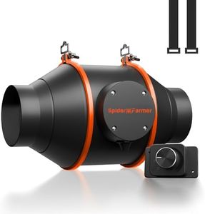 Spider Farmer 2024 Update Quiet 4 Inch Inline Duct Fan with Speed Controller, 205 CFM EC Motor Ventilation Exhaust Fan for Heating Cooling Booster, Grow Tents, Hydroponics, Indoor Growing and Planting