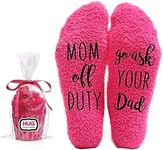 Humor Us Home Goods Funny Socks for Women - Pink Fuzzy Socks in Cupcake Packaging - Novelty Socks for Her - Cute Birthday Gifts for Women