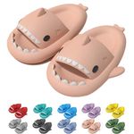 MXWZ Sharklas Originales Kids Shark Slides, Shark Cloud Slippers,Anti-Slip Shark Sandals For Boys Girls (Pink-B, Little Kid, Women, 14.5, Numeric Range, US Footwear Size System, 15, Medium)