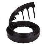 10m lengths of midnight black edging for paths,drives,flower borders or lawns SOLD with PEGS!IDEAL for CIRCLES and CURVES (pack of 2 = 20m) 40mm high