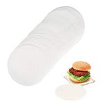 11 cm Burger Paper 100 Pcs, 4.33 x 4.33 inches Non Stick Burger Press Wax Discs Wax-Paper, Wax Burger Paper Sheets for Food Crafting Press Patty Spearate Freezing Cake Tins Baking Pans