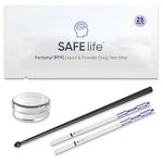 Safe Life Fentanyl Test Strips for Liquid, Pills, Powder - Fentanyl Testing Kit of 25 Fentanyl Test Strips + 10 mg Micro Scoop + Instructions Manual, Fentanyl Test Kit of High Sensitivity with Rapid Result