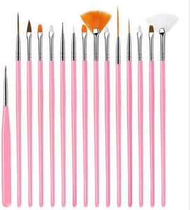 Yoogeer 30Pcs Cake Decorating Painting Tools Set Food Paint Brush Baking Accessories Multi-function Icing Pastry Brushes Fondant Sugar DIY Tools Art Brush Pen (Pink)