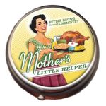 Mother's Little Helper Pill Box - Compact 1 or 2 Compartment Medicine Case