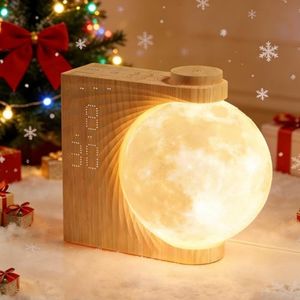 Alarm Clocks for Bedrooms with Moonligh,10 Light Effects,30/60/90 Timer,10 Sleep Aid Nature Sounds,15 Ringtones,12 Volume Control with Snooze Function, Sunrise Alarm for Heavy Sleepers, Idea Gift