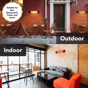 Devola 2400W Infrared Patio Heater – Outdoor Electric Wall Mounted