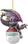 Design Toscano North Pole Dragon 2015 Holiday Ornament, Single