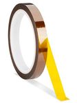 SCHOFIC [PACK OF 2 Polyamide Heat Resistant High Temperature Kapton Tape - W = 12 MM, L = 33 Meters