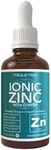 Ionic Zinc Plus Copper Liquid Concentrate 240 Servings, Glass Bottle, Vegan - Balanced Ratio of Zinc Copper - Supports Immunity, Brain Thyroid (2 oz.)