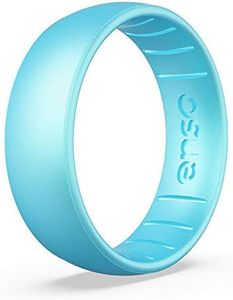 Enso Rings Birthstone Classic Silicone Ring - Blue Topaz - 5