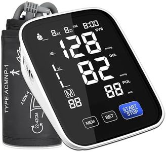 Rgdood Automatic Upper Arm Blood Pressure Monitor, Dual User 2x90 Memories Digital Blood Pressure Machine with (8.5"-16.5") Cuff Size, BP Monitor with 4*AAA Batteries & DC Cable