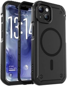 ORETECH Magnetic for iPhone 14 Case & iPhone 13 Case (2 X Tempered Glass Screen Protectors + 1 Camera Protector)(Compatible with MagSafe)(25 FT Drop Protection) Matte Dual-Layer Shockproof - Black