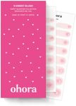 ohora Semi Cured Gel Nail Strips (N Sweet Blush) - Works with Any Nail Lamps, Salon-Quality, Long Lasting, Easy to Apply & Remove - Includes 2 Prep Pads, Nail File & Wooden Stick