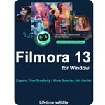 Filmora 13 Software for Windows PC | Lifetime Single User License | ChatGPT AI Tools | Unlimited System Change Allowed | 2000 AI Credits | Upgrade to Filmora 14