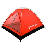 2-Person Tent, Water Resistant Dome Tent for Camping with Removable Rain Fly and Carry Bag, Lost River 2 Person Tent by Wakeman Outdoors (Red/Gray) (75-CMP1021)