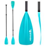 Abahub 1 x 4 Section Carbon SUP Paddle/Kayak Oar, Adjustable Stand up Paddleboard Paddles, Lightweight Carbon Shaft Black/Blue/Green/Gray/Orange/Red Plastic Blade