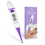 Ovulation Tracker Digital Basal Thermometer: Easy@Home BBT Thermometer for Fertility Prediction - Basal Body Thermometer for Accurate Temperature Monitoring with Premom App Purple DMT-3018