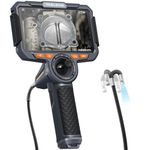 Teslong Dual Lens 360 Articulating Borescope with 6” Monitor, Inspection Camera with 4-Way Joystick Articulation, HD Steerable Endoscope Camera with Light, See in Wall Engine Hole Camera(0.24inch-5FT)