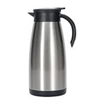 Olerd 1L Insulated Coffee Pot, Stainless Steel Flask, One-Handed Using Tea Pot, Double-Walled Vacuum Coffee Jug, Coffee Carafe for Coffee Tea, Water, Drink (Silver)