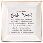 SUNBMO To My Very Best Friend Jewelry Dish, Friendship Gifts For Women, Friends Best Friend BFF Bestie Gifts, Birthday Christmas Gifts for Female Friend