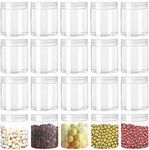 20 Pack 4oz Clear Plastic Jars with