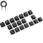 Hallsen Metal Keycaps Mechanical Gaming Keyboard Keycaps (WASD+1-6+DIR.+ESC) for FPS & MOBA, Custom 60% Keycaps Kit with Key Puller for Mechanical Keyboard Cherry Mx Switches (Black)