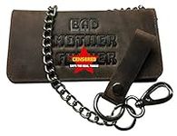 BMF Leather Bifold Biker Wallet wit