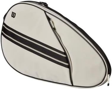 Wilson Funda para Pala de pádel, Premium, Color Crema