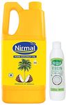 KLF Nirmal 100% Pure Coconut Oil, 1L Jar & KLF Nirmal Cold Pressed Virgin Coconut Oil, 250ml