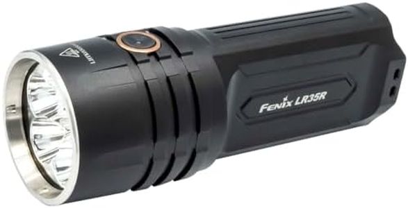 Fenix LR35R 10000 Lumen Rechargeable Tactical Flashlight with 500m Beam & Up to 80hr Runtime – IP68 Waterproof LED Torch with 5 Brightness Levels USB-C Rechargeable Searchlight