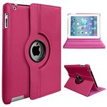 Rotate 360° Leather Stand Cover Only For Apple iPad Mini 3rd Generation 2014 and iPad Mini 2nd Generation 2013 and iPad Mini 1st Generation 2012 (Pink)