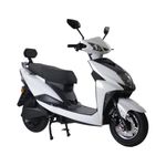 MIOOX Electric Scooter, White and Black, Disc Brake System, Comfortable Seat with Backrest 60-80km per Charge Waterproof Lithium Ion Battery with 48V 30AH Range 60 to 80 km/charge Speed 45km/h