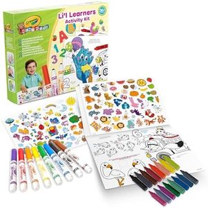 CRAYOLA Mini Kids -Set Actividades Colorea y Aprende, con Rotuladores, Ceras, Libro de Actividades, Pegatinas, Regalo Creativo para Niños y Niñas, desde 3 años, 25-1485