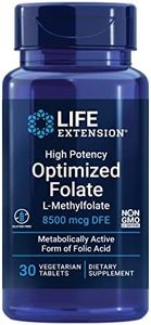 Life Extension - Optimized Folate High Potency L-Methylfolate 5000 mcg. - 30 Vegetarian Tablets