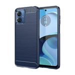 Motorola Moto G54 Case, Moto G54 5G Cover, Ultra-Thin Carbon Fiber Texture Phone Cover Silicone Bumper Soft TPU Rubber Shockproof Slim Protective Skin Case for Motorola Moto G54 6.5-Inches, Blue