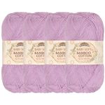 JubileeYarn Baby Soft Bamboo Cotton Yarn - 50g/Skein - Lilacs - 4 Skeins