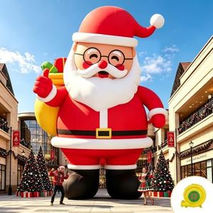 33FT Giant Inflatable Santa Claus for Outdoor Christmas Yard Decor