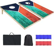 Classic Cornhole Set 4' x 2' or 3' x 2'Corn Hole Set with 8 Bean Bags, 2 Corn Hole Boards for Adults, Lawn, Yard, Outdoor Cornhole Boards Bean Bag Toss Game with Carrying Bag