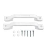 Camp'N -2 Piece- All Weather Plastic Grab Handle - Entry Door Assist Bar for RV, Trailer, Camper, Motor Home, Cargo Trailer, Boat-OEM Replacement (White 2-Piece)