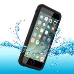 Waterproof Case iPhone 8 Plus / 7 Plus Full-Body Rugged Cover Slim Shockproof Dustproof IP68 Waterproof Built-in Screen Protector for iPhone 7 Plus iPhone 8 Plus （5.5 inch） (Black with Float Strap)